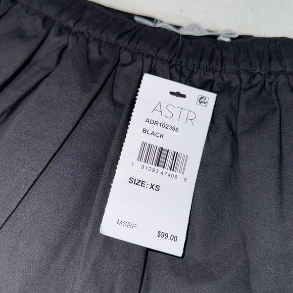 ASTR Shirred Off Shoulder Ruffle Dress Black Size XS - Picture 7 of 13